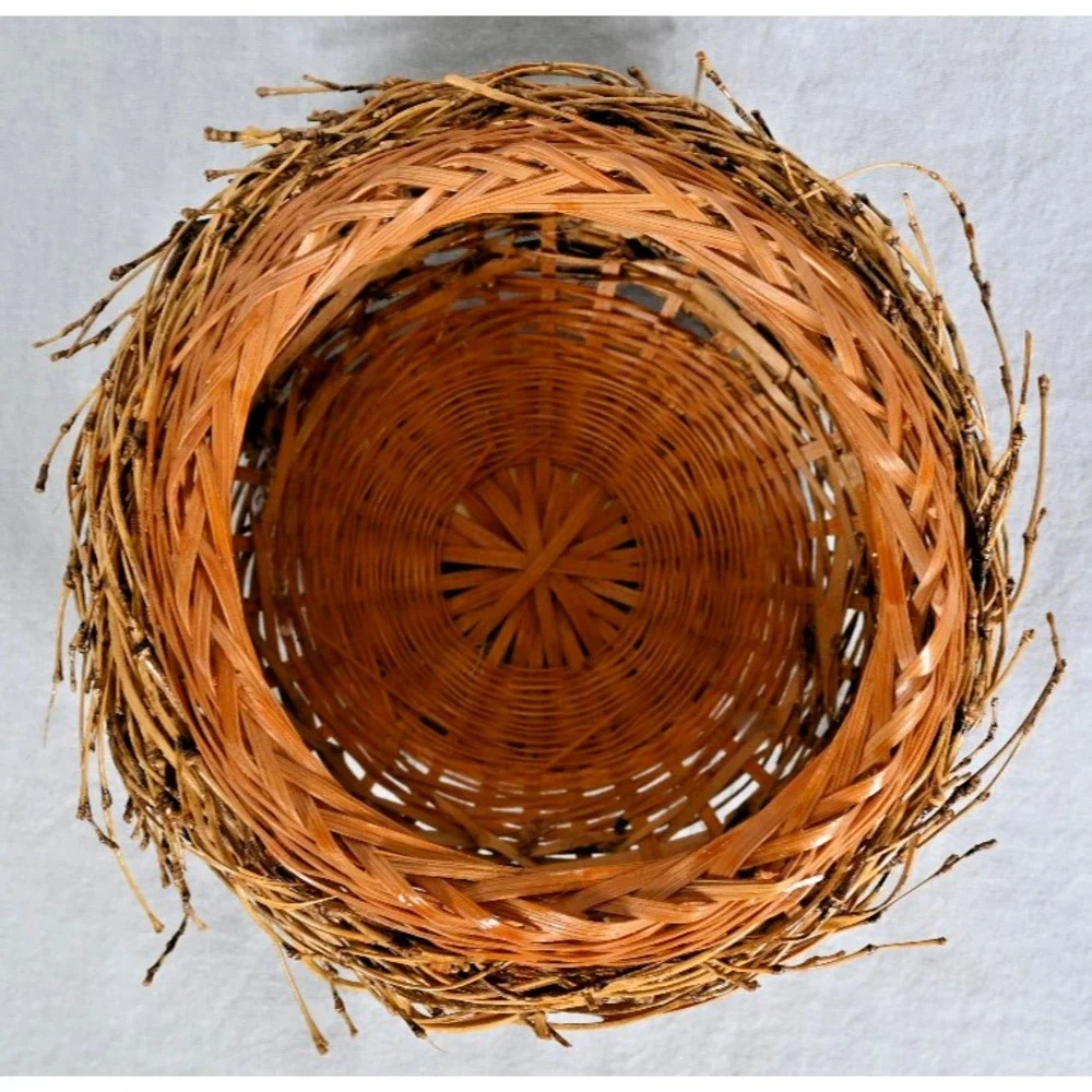 Vintage Birds Nest Basket Medium Decorative Nature Basket 6-1/2